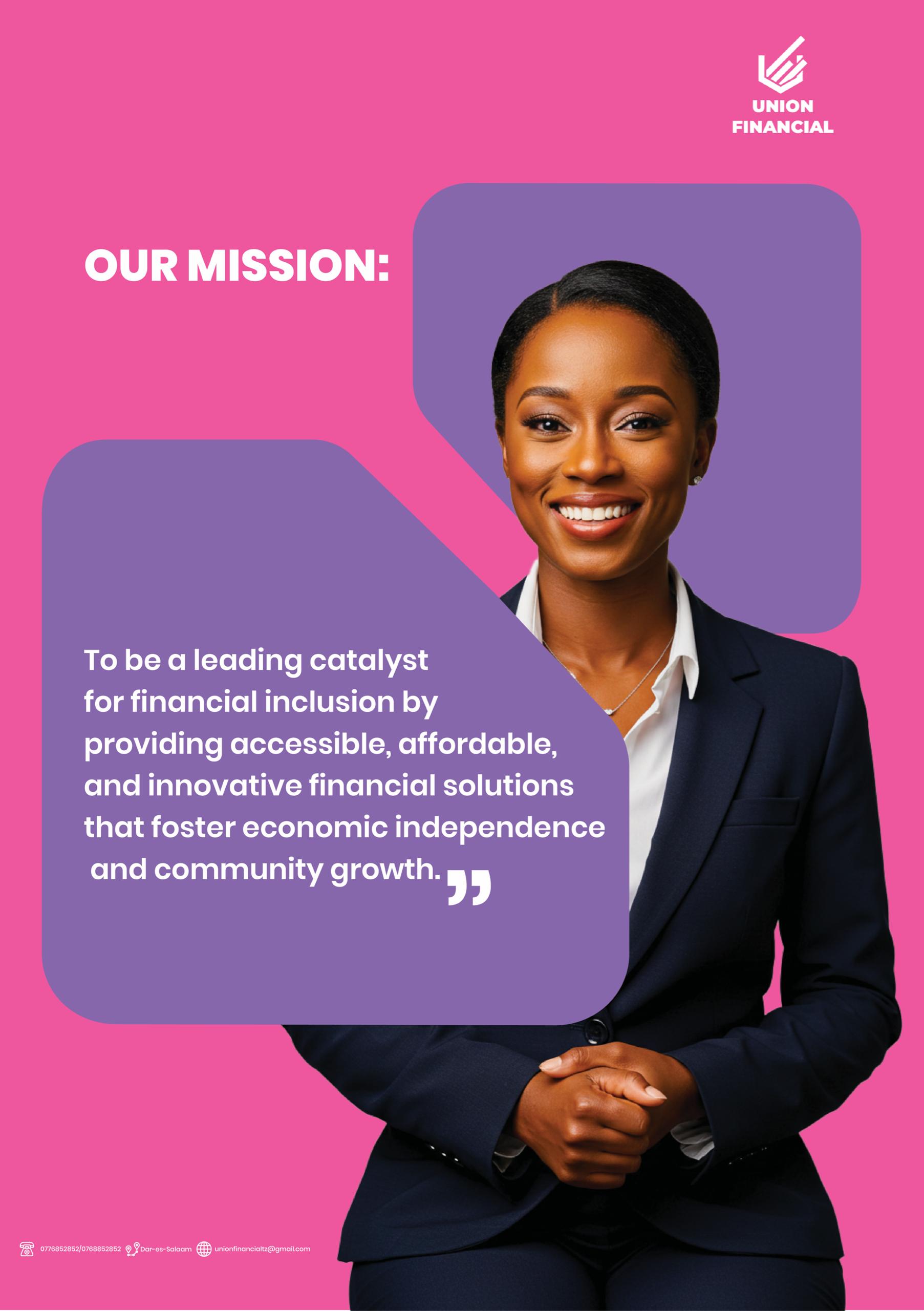 Union Financial mission poster